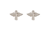 Guardian Angel 925 Sterling Silver Earrings with CZ